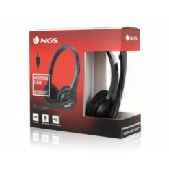 AURICULAR NGS VOX 505 MICROFONO Y CONTROL DE VOLUMEN DIADEMA AJUSTABLE JACK 3,5 MM LONGITUD CABLE
