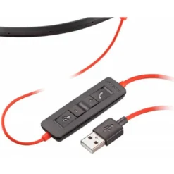 AURICULAR PLANTRONICS BLACKWIRE 3320 DIADEMA BIAURAL CABLE USB-A