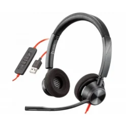 AURICULAR PLANTRONICS BLACKWIRE 3320 DIADEMA BIAURAL CABLE USB-A