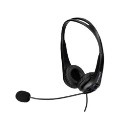 AURICULAR Q-CONNECT BIAURAL DIADEMA CON MICROFONO Y CONTROL DE VOLUMEN CONEXION USB COLOR NEGRO
