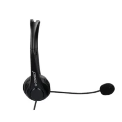 AURICULAR Q-CONNECT BIAURAL DIADEMA CON MICROFONO Y CONTROL DE VOLUMEN CONEXION USB COLOR NEGRO