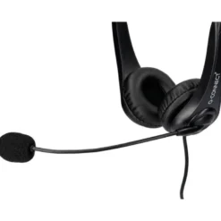 AURICULAR Q-CONNECT BIAURAL DIADEMA CON MICROFONO Y CONTROL DE VOLUMEN CONEXION USB COLOR NEGRO