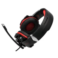 AURICULAR Q-CONNECT GAMING CON MICROFONO AJUSTABLE E ILUMINACION LED COLOR NEGRO