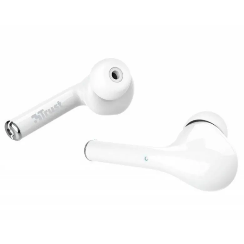 AURICULAR TRUST NIKA INALAMBRICO BLUETOOTH CON ESTUCHE DE CARGA COLOR BLANCO