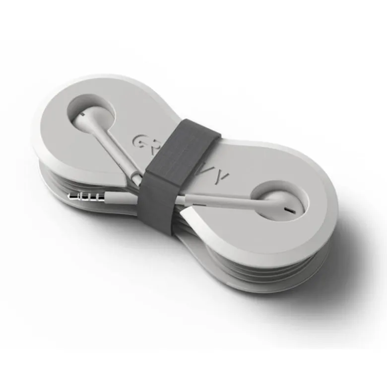AURICULARES GROOVY CON MICROFONO Y ESTUCHE CONECTOR JACK 3,5 MM COLOR BLANCO