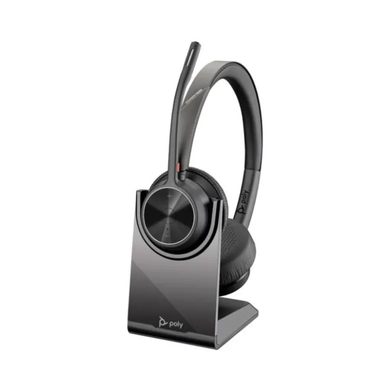 AURICULARES POLY INALAMBRICO VOYAGER 4320 STEREO USB-A BT700 + ADAPTADOR BT700A +SOPORTE DE CARGA