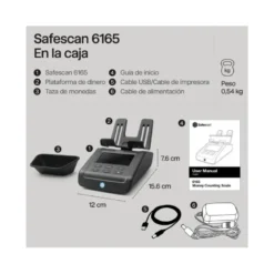 Balanza contadora de Monedas y Billetes marca Safescan 6165