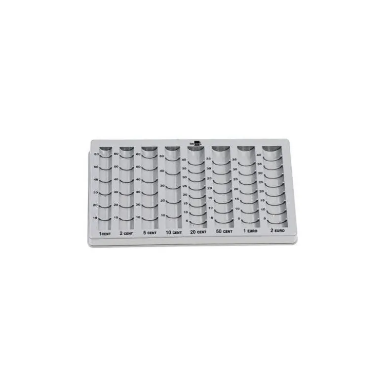 Bandeja portamonedas liderpapel plastico gris 275x155x24/35 mm