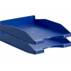 BANDEJA SOBREMESA ARCHIVO 2000 ANTIMICROBIANA SANITIZED PLASTICO AZUL APILABLE 3 POSICIONES PARA FORMATOS DIN