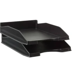 BANDEJA SOBREMESA ARCHIVO 2000 ANTIMICROBIANA SANITIZED PLASTICO NEGRO APILABLE 3 POSICIONES PARA FORMATOS DIN