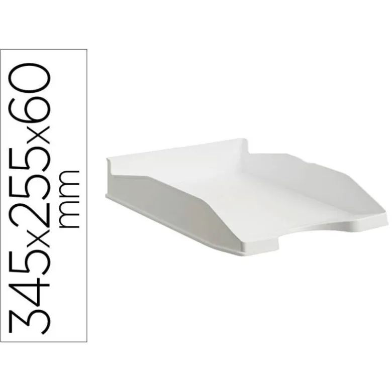 BANDEJA SOBREMESA ARCHIVO 2000 ECOGREEN PLASTICO 100% RECICLADO APILABLE FORMATOS DIN A4 Y FOLIO COLOR BLANCO