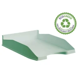 BANDEJA SOBREMESA ARCHIVO 2000 ECOGREEN PLASTICO 100% RECICLADO APILABLE FORMATOS DIN A4 Y FOLIO COLOR VERDE