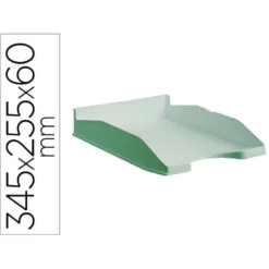 BANDEJA SOBREMESA ARCHIVO 2000 ECOGREEN PLASTICO 100% RECICLADO APILABLE FORMATOS DIN A4 Y FOLIO COLOR VERDE