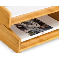 BANDEJA SOBREMESA CEP SILVA BAMBU LOTE DE 2 UNIDADES 340X252X75 MM
