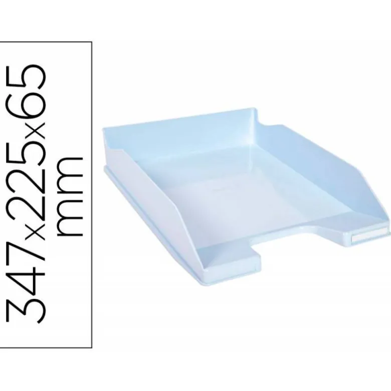 BANDEJA SOBREMESA EXACOMPTA PLASTICO COLOR AZUL PASTEL