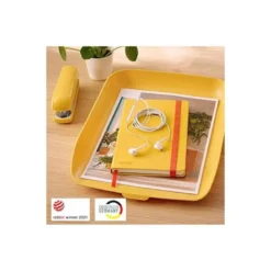 BANDEJA SOBREMESA LEITZ PLASTICO COLOR AMARILLO