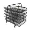 BANDEJA SOBREMESA METALICA Q-CONNECT KF18474 REJILLA NEGRO 5 BANDEJAS MOVIBLES 350X275X375 MM