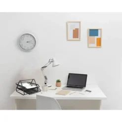 Bandeja sobremesa metalica q-connect rejilla gxa100 negra con 2 bandejas movibles -300x185x350 mm.