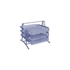 Bandeja sobremesa metalica q-connect kf00822 rejilla plata con 3 bandejas movibles 350x278x275 mm