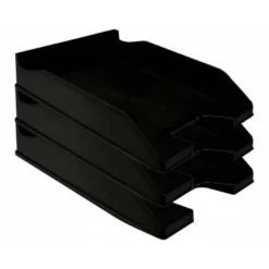 Bandeja sobremesa plastico q-connect color negro opaco 240x70x340 mm