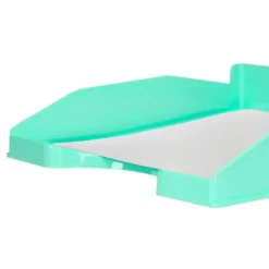 BANDEJA SOBREMESA PLASTICO Q-CONNECT VERDE MENTA OPACO 240X70X340MM