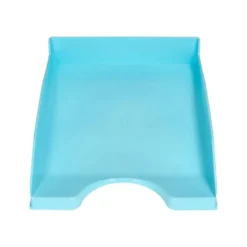 BANDEJA SOBREMESA PLASTICO Q-CONNECT CELESTE OPACO 240X70X340MM