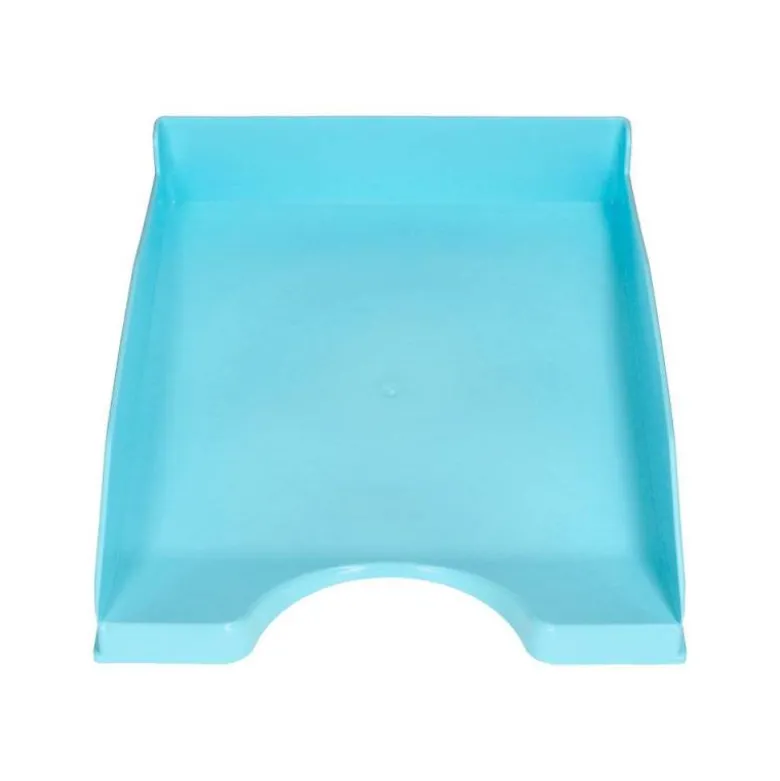 BANDEJA SOBREMESA PLASTICO Q-CONNECT CELESTE OPACO 240X70X340MM