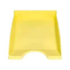 BANDEJA SOBREMESA PLASTICO Q-CONNECT AMARILLO PASTEL OPACO 240X70X340MM