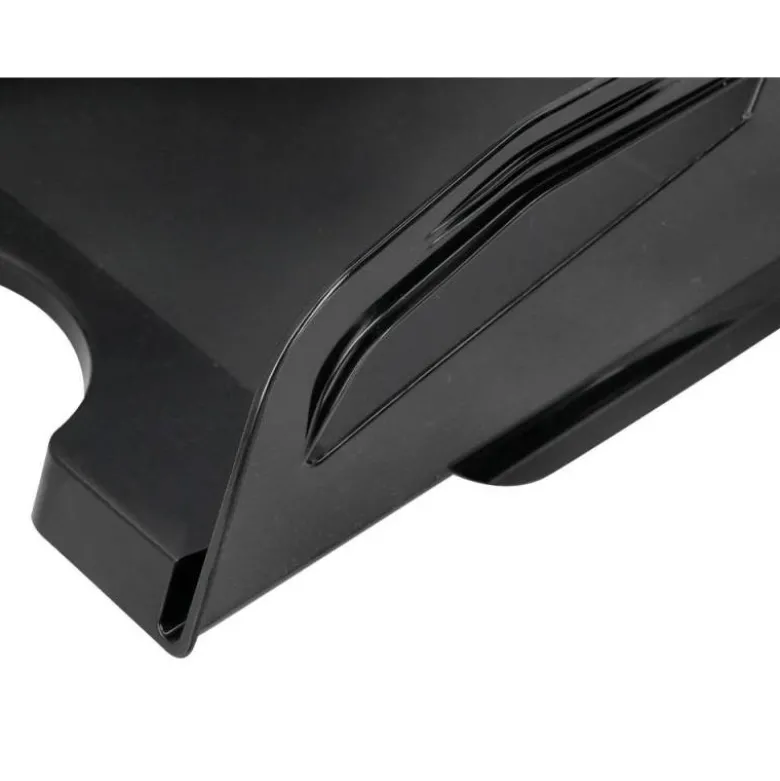 BANDEJA SOBREMESA PLASTICO Q-CONNECT GRAN CAPACIDAD CON ASA NEGRO OPACO 386X270X115MM