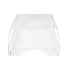 BANDEJA SOBREMESA PLASTICO Q-CONNECT GRAN CAPACIDAD CON ASA TRANSPARENTE 386X270X115MM
