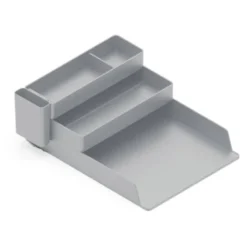 BANDEJA SOBREMESA PLASTICO Q-CONNECT ORGANIZADOR DE ESCRITORIO CON 4 DEPARTAMENTOS COLOR GRIS