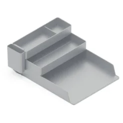 BANDEJA SOBREMESA PLASTICO Q-CONNECT ORGANIZADOR DE ESCRITORIO CON 4 DEPARTAMENTOS COLOR GRIS