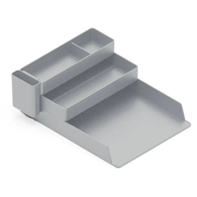 BANDEJA SOBREMESA PLASTICO Q-CONNECT ORGANIZADOR DE ESCRITORIO CON 4 DEPARTAMENTOS COLOR GRIS