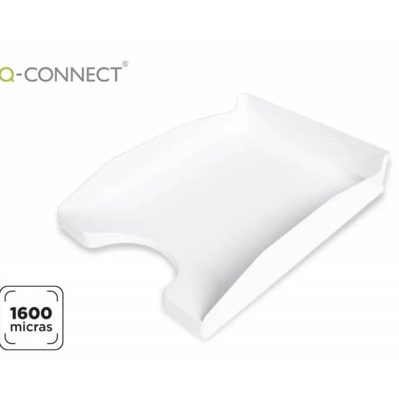 BANDEJA SOBREMESA PLASTICO Q-CONNECT BLANCO OPACO