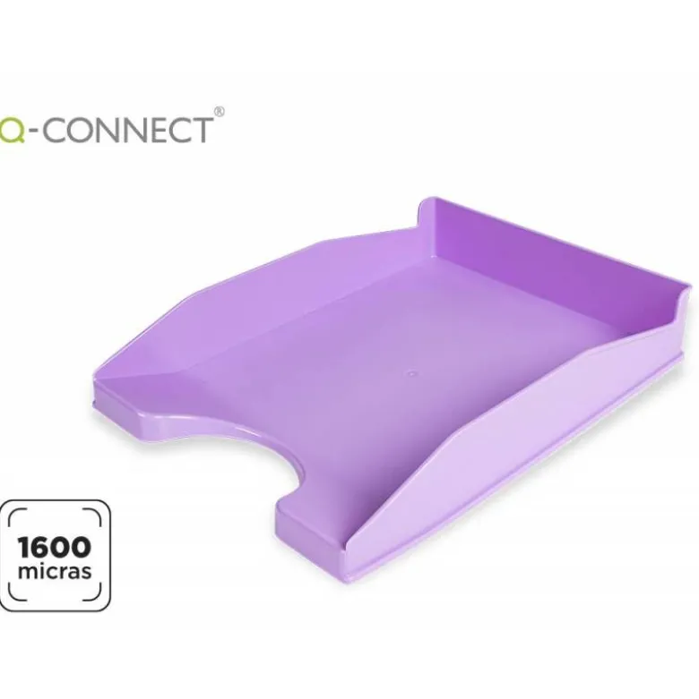 BANDEJA SOBREMESA PLASTICO Q-CONNECT LAVANDA OPACO