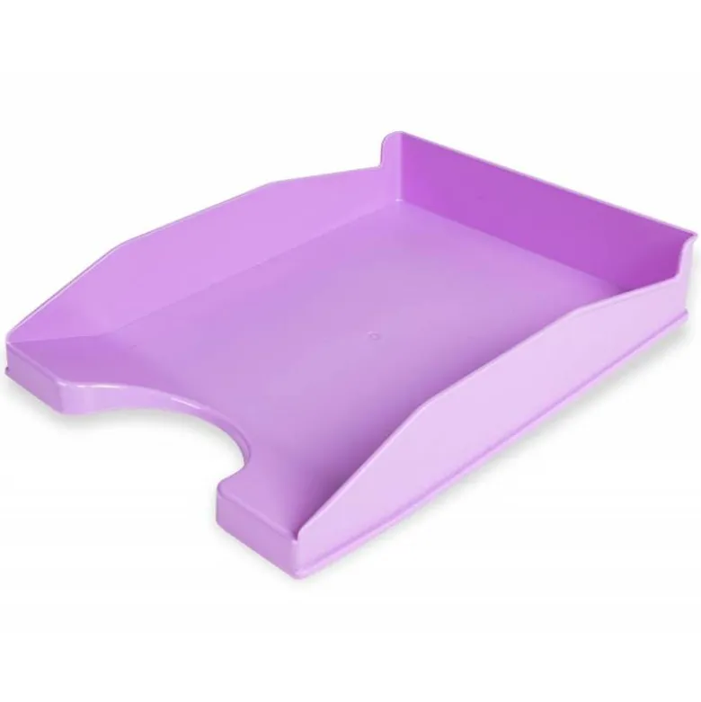 BANDEJA SOBREMESA PLASTICO Q-CONNECT LAVANDA OPACO