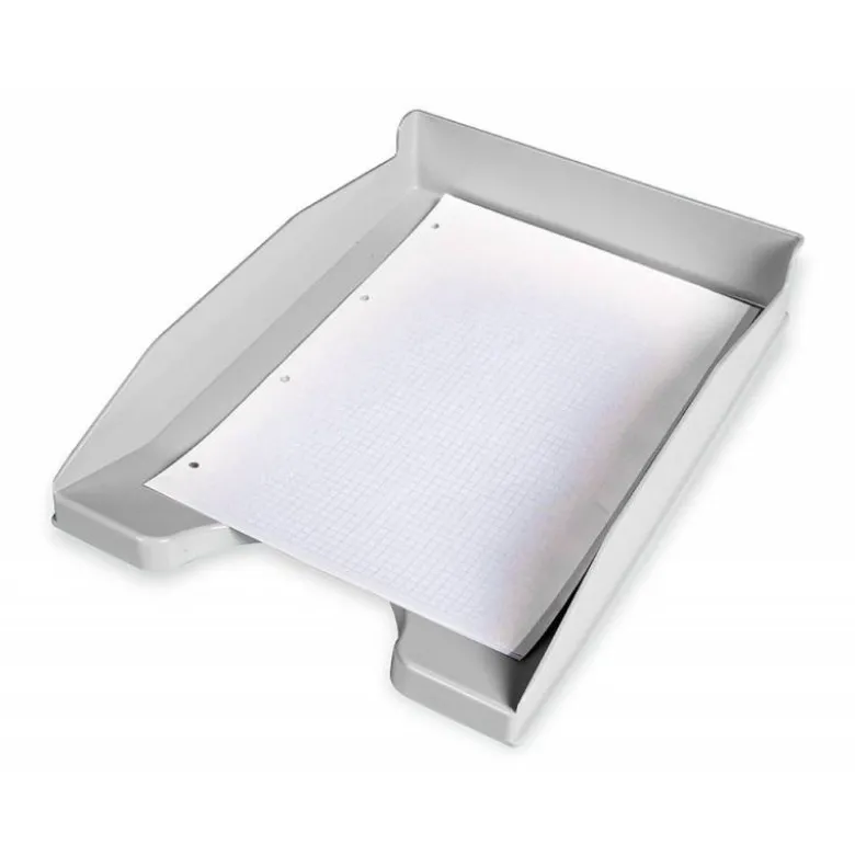 Bandeja sobremesa plastico q-connect color gris opaco 240x70x340 mm