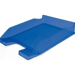 Bandeja sobremesa plastico q-connect color azul transparente 240x70x340 mm