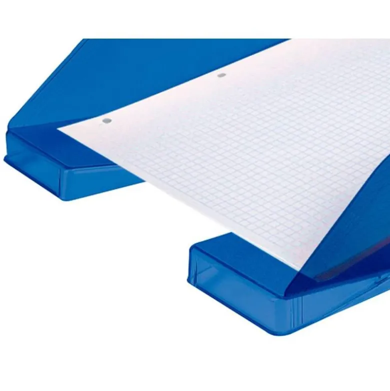 Bandeja sobremesa plastico q-connect color azul transparente 240x70x340 mm