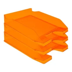Bandeja sobremesa plastico q-connect color naranja transparente240x70x340 mm