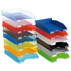 Bandeja sobremesa plastico q-connect color naranja transparente240x70x340 mm