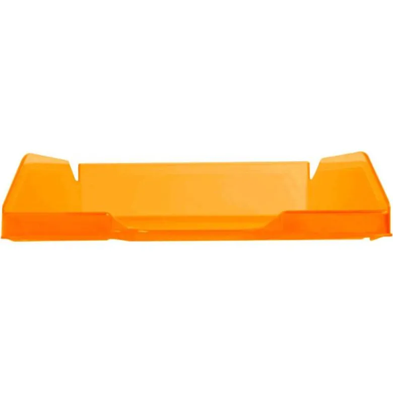 Bandeja sobremesa plastico q-connect color naranja transparente240x70x340 mm