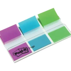Banderitas Post-it ® separadoras Index verde, azul y violeta