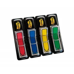Banderitas separadoras flechas. Dispensador 96 banderitas de 4 colores clasicos