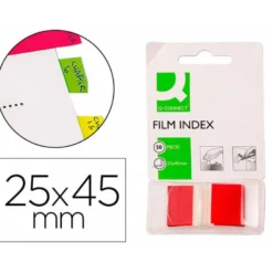 Banderitas separadoras q-connect rojas dispensador de 50 unidades