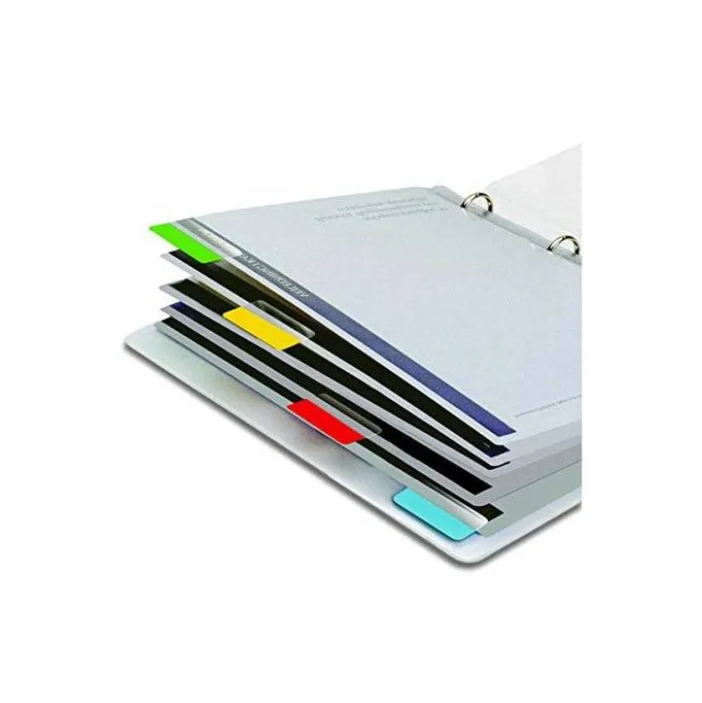 BANDERITAS SEPARADORAS RIGIDA TARIFOLD REMOVIBLE 12X40 MM PACK DE 48 UNIDADES COLORES SURTIDOS