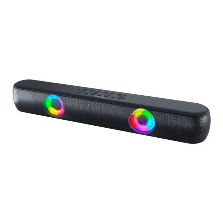 BARRA DE SONIDO Q-CONNECT BLUETOOTH CON ILUMINACION LED Y CONTROL DE VOLUMEN COLOR NEGRO