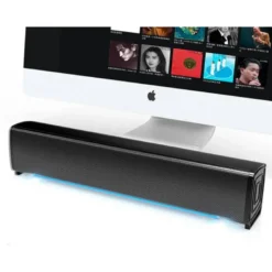 BARRA DE SONIDO Q-CONNECT PARA PC CON ILUMINACIÓN LED COLOR NEGRO