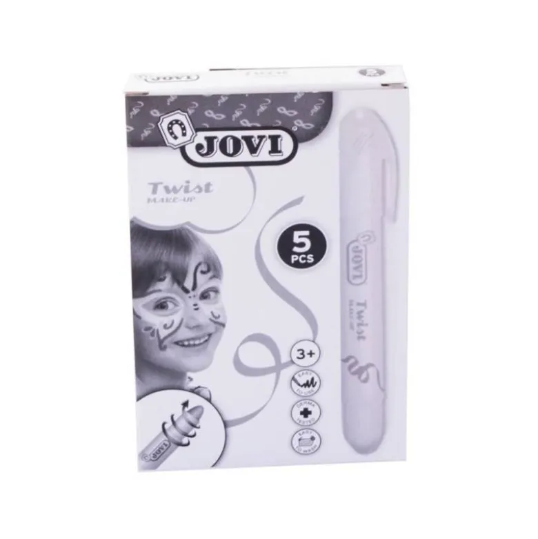 BARRA DE MAQUILLAJE JOVI TWIST MAKE-UP BLANCA CAJA DE 5 UNIDADES