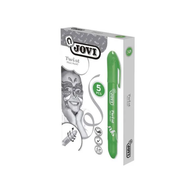 BARRA DE MAQUILLAJE JOVI TWIST MAKE-UP VERDE CAJA DE 5 UNIDADES